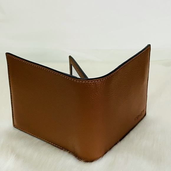 NWT Coach Brown Saddle compact ID Wallet - Picture 3 of 8